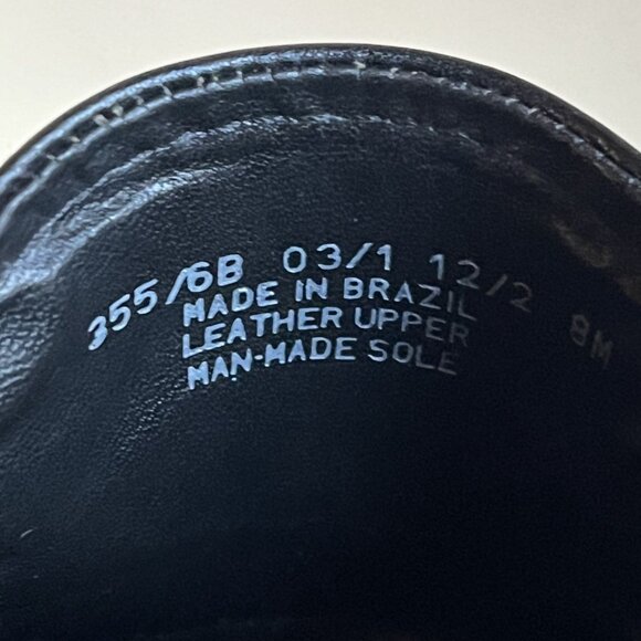 Vintage Y2K Black Leather Penny Loafer Mules Womens 8M 2" Block Heel Square Toe - Picture 6 of 9